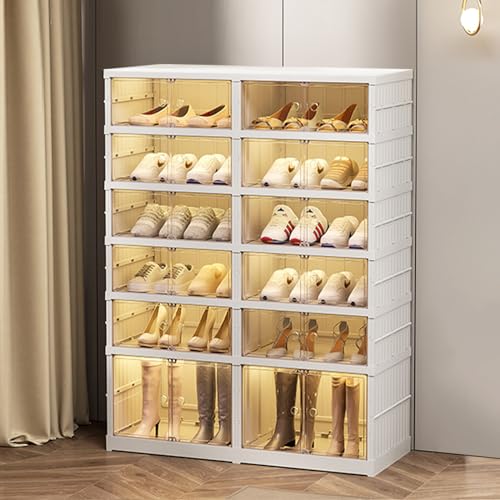 SYNCVIBE Shoe Rack Organizer for Closet, 6 Tiers, 24 Pairs, 34.2" Wide