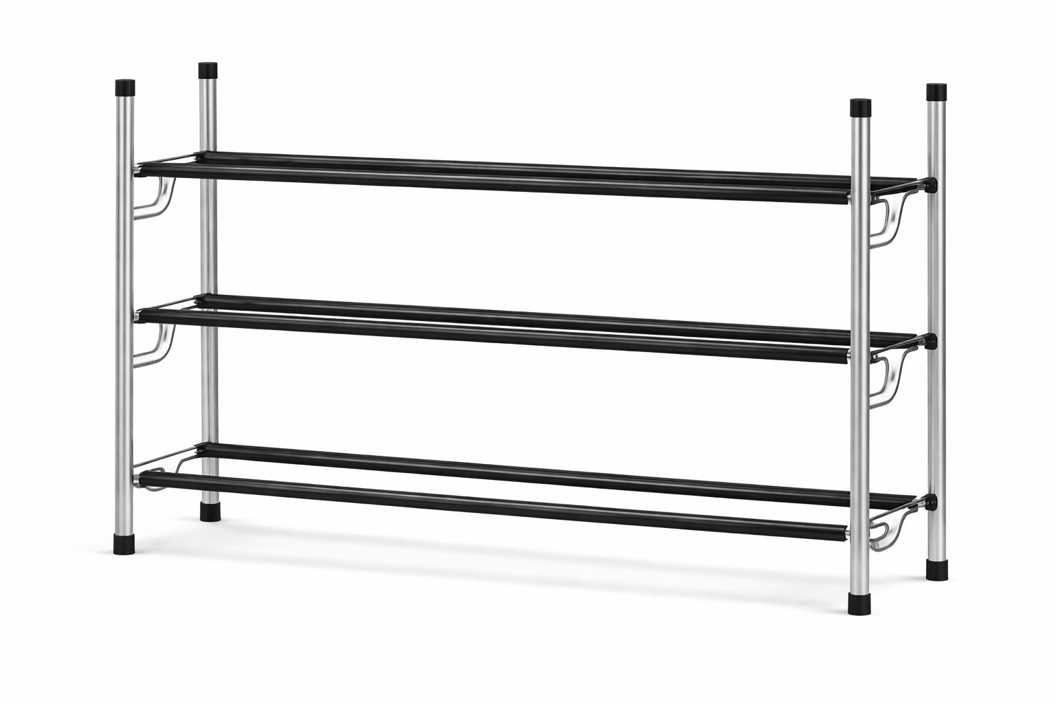USTECH Sturdy Metal Shoe Rack for Closet | Heavy Duty Shoe Storage Organizer | Wide Shoe Shelf for Garage, Closet Shoe Rack and Organizers 3 Tier Expandable Metal Shoe Rack | Pack of 1
