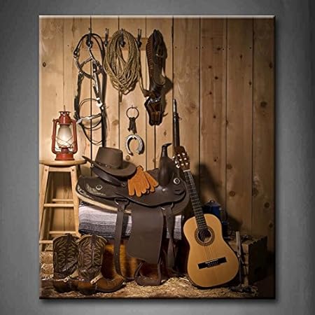 Cowboy Still Life Of Cowboy Paraphernalia In The Tack Room Of A