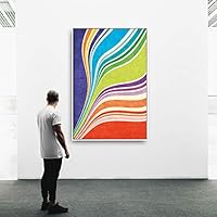 Framed Canvas Wall Art Color Block Canvas Prints Home Artwork Decoration for Living Room,Bedroom - 16x24 inches