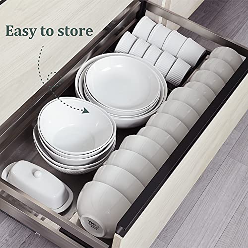 Yedio Porcelain Butter Dish with Lid, 8 inches Butter Holder, Perfect