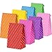 Tatuo 24 Pieces Halloween Candy Party Bags Gift Paper Bags Grocery Bags Craft Paper Bags Lunch Flat Bottom Paper Bags