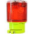 LEDHOLYT Solar Strobe Warning Light, Super Bright Solar Emergency Strobe Warning Light, Flashing Barricade Safety Road Construction Traffic Flashing IP48 Waterproof (Red)