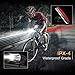 Rechargeable LED Bike Light Set, SGODDE Super Bright 4-Mode Sport Bicycle Headlight+3-Mode Taillight+Bike Bell/Ring, Waterproof Easy to Install Front Light Rear Light for All Bikes