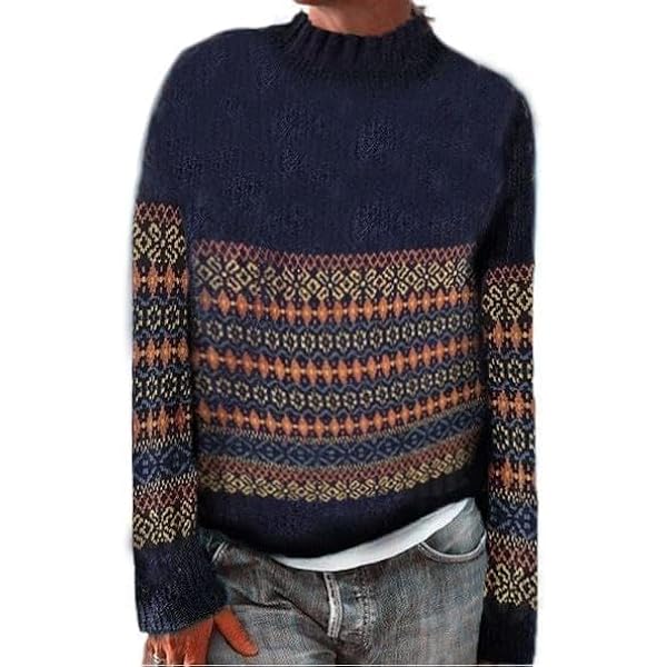 トップス U Neck Popover fair isle sweater knit frost crew neck fair isle popover Bootlegger 2000006703