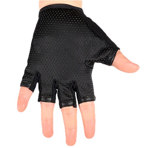 Ylucky Kid Half Finger Cycling Gloves Mitten Children Bike Riding Fingerless Gloves Breathable Non-slip Shock-absorbing Gloves for Fishing Roller Skating Hunting Climbing MTB Outdoor Sports Boy Girl
