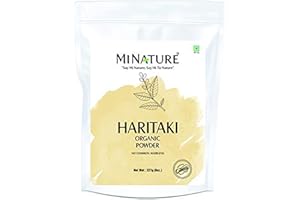 MINATURE Organic Haritaki Powder(Harad) (Terminalia chebula) by mi Nature | 227g (8 oz) (1/2 lb) | Organic Herbs from India