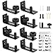 SMARTSTANDARD Sliding Barn Door Floor Guide for Bottom Adjustable Roller - 8 Setup Options for DIYers - Flush Design Bottom Flat Barn Door Floor Guide Stay Roller (Black) primary