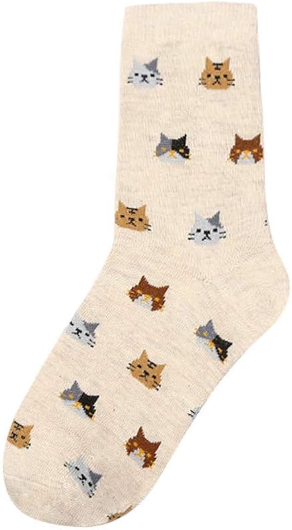 Amazon Koneko 猫の顔模様の靴下 ソックス レディース ソックス 通販