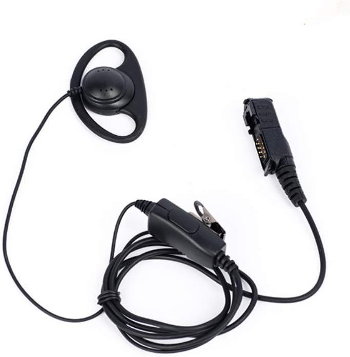 XPR3300e Earpiece,D Shape Earpiece Headset Mic PTT for Motorola