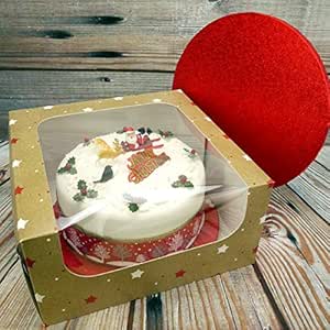 Caja para tarta de Navidad con tambor redondo de 25,4 cm ...