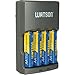 Watson 4-Hour Rapid Charger with 4 AA NiMH Rechargeable Batteries (2300mAh)
