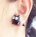 Scheppend Polymer Clay Cute Cartoon Cat Handmade Stud Earrings(one pair)