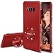 Galaxy S8 Case for Women, Glitter Girls Phone Cases Ring Stand Girly Slim Luxury Diamond Sparkle Bling Samsung Galaxy S8 Case with Kickstand - Red