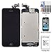 cellphoneage For iPhone 5 5G New LCD Touch Screen Replacement with Home Button and Camera Full Set Digitizer Display Assembly Replacement Black with Free Tool Kits + Free Screen Protector