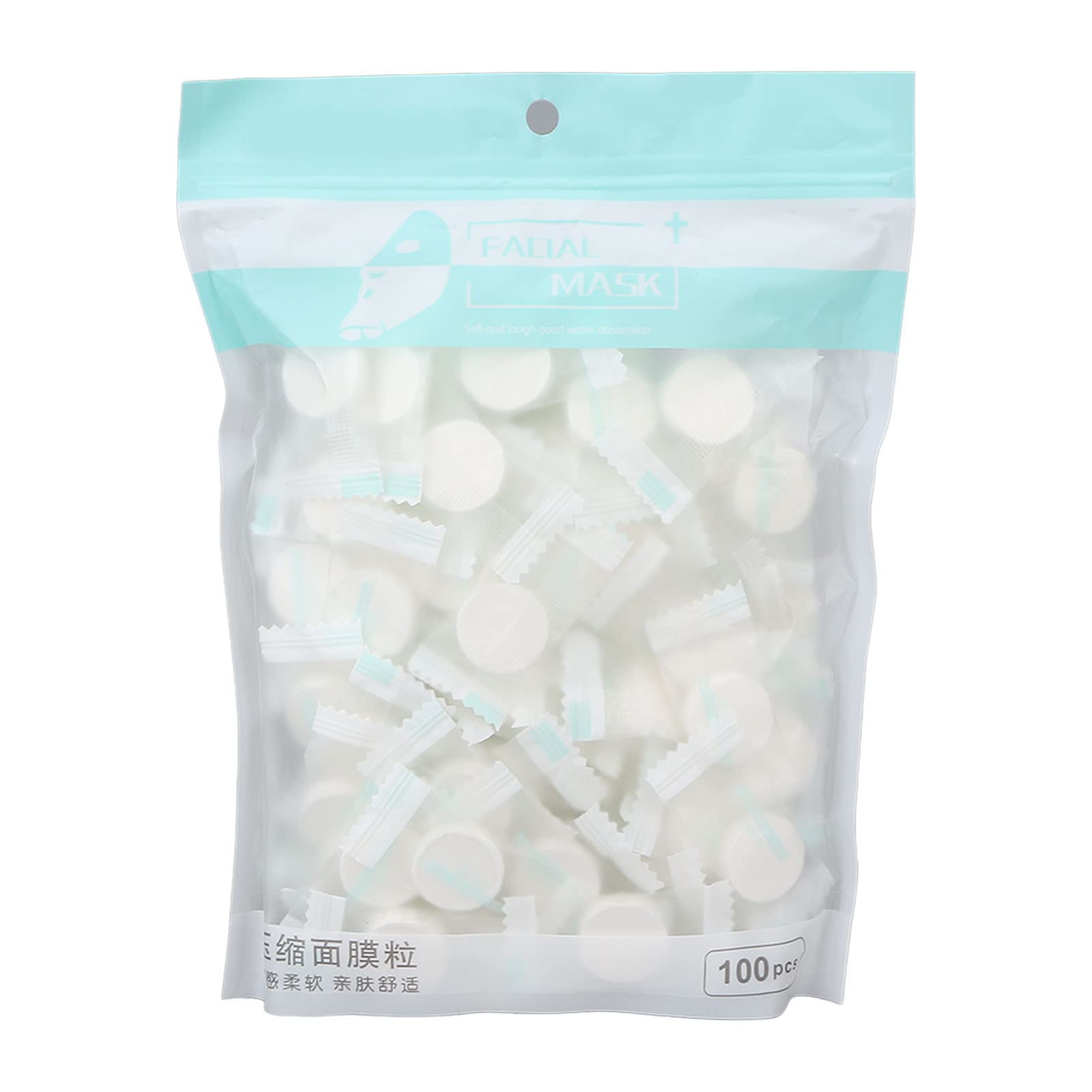 Compressed Facial Mask Sheet, 100pcs Compressed Disposable Facial Mask Home DIY Skin Care, Non Woven Compressed Face Mask Paper for Home,Travel, Compressed Sheet Mask, Highly Absorbent