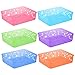 Zilpoo 6 Pack - Plastic Colorful Storage Organization Basket, Bathroom Vanity Makeup Tray, Drawer, Shelf Organizer Bins, Assorted Colors