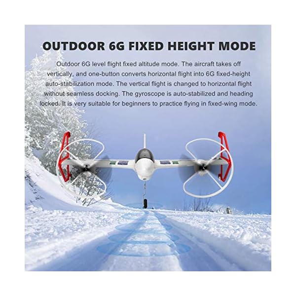 GRTVF RC Airplane 6 Kanal RC-Ebene, Stunt fliegend Fernbedienung Flugzeugspielzeug für Erwachsene und Kinder, Rools und… – Bild 3