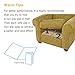 BLS Non-Slip Cushion Underlay Couch Underlay Pad, Keep Your Cushions Stay in The Place for Sofa Upgraded Double Sided Anti-Slip Silicone + Felt in The Middle 24 x 24in (3 Pack)