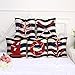 Miracle Dec Nautical Fashion Stripes Anchor Pattern Cream Linen&Polyester Square Throw Pillow Covers Cushion Covers Textured (18