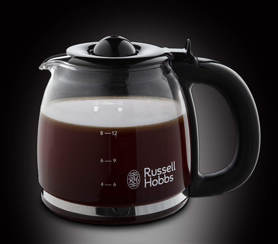 Russell Hobbs Kaffeemaschine [Digitaler Timer, Brausekopf für optimale Extraktion&Aroma] Victory Edelstahl hochglanz-poliert (1–10 Tassen, 1,25l Glaskanne, 1100W) Filterkaffeemaschine 24030-56 4