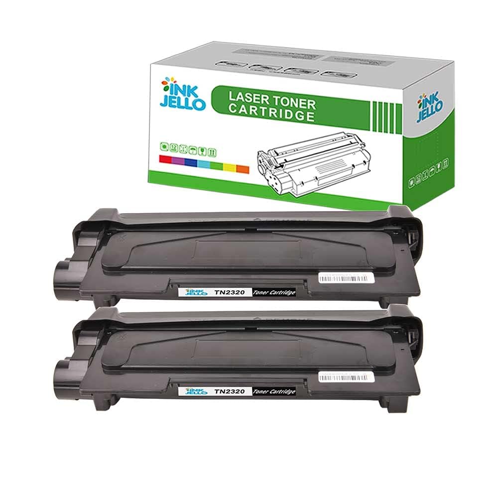 Inkjello Toner Cartridge For Printer, Compatible with Brother DCP-L2500D DCP-L2520DW DCP-L2540DN HL-L2300D HL-L2340DW HL-L2360DN HL-L2365DW MFC-L2700DN L2700DW L2720DW L2740DW TN2320(Black, 2-Pack)
