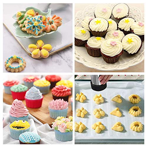 Cookie Press Gun Kit by Shule, Buscuit Maker Machine for Christmas 8 Discs and 8 Icing Tips,Black - Thumbnail 6