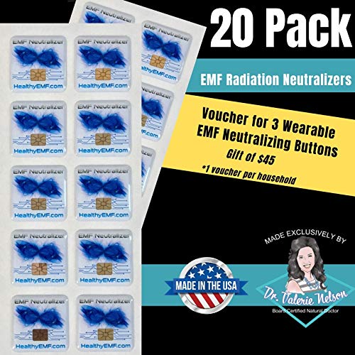 Cell Phone EMF Protection Radiation Neutralizers + Free $45 Voucher for 3 EMF Radiation Neutralizer Buttons - Slim Design - Proudly 100% USA Made - 10 or 20 Pack - Developed by Dr. Valerie Nelson - Thumbnail 7