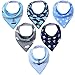 Baby Bandana Drool Bibs - Cute Kids Design for Boys, 100% Organic Cotton for Drooling and Teething, Perfect Baby Registry Gift for Infant and Newborn by KiddyByte