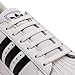INMAKER No Tie Shoe Laces for Adults and Kids, Elastic Shoelaces for Sneakers, Rubber Silicone Tieless Laces, White