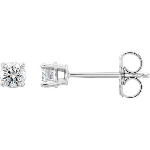 Amazon Com Platinum 1 3 Ctw Lab Grown Diamond Stud Earrings Jewelry