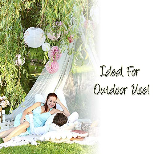 Gyswshh 250cm Single Door Hung Mosquito Net Bed Curtain Canopy Outdoor Fly Insect Decor White - Thumbnail 2
