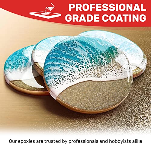 MAS Art Pro Epoxy (2Quart Kit) 2Part Resin and Hardener Clear Epoxy Resin Kit with Low