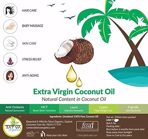 Tatva Organics Extra Virgin Coconut Oil (100 ml)
