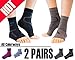 Thirty48 Plantar Fasciitis Socks, 20-30 mmHg Foot Compression Sleeves for Ankle/Heel Support, Increase Blood Circulation, Relieve Arch Pain, Reduce Foot Swelling (Black & Grey (2 Pairs), Medium)