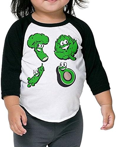 Pethe4d Broccoli Artichoke Peas Avacado Cute Graphic T Shirt For Kids With Long Sleeve