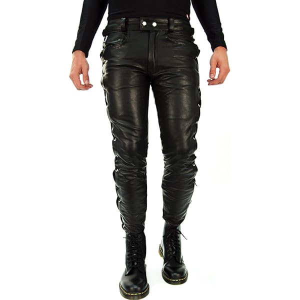 Bockle 1991 G-Zip Gay Leather Pants Trausers, Size: W31/L32 Black