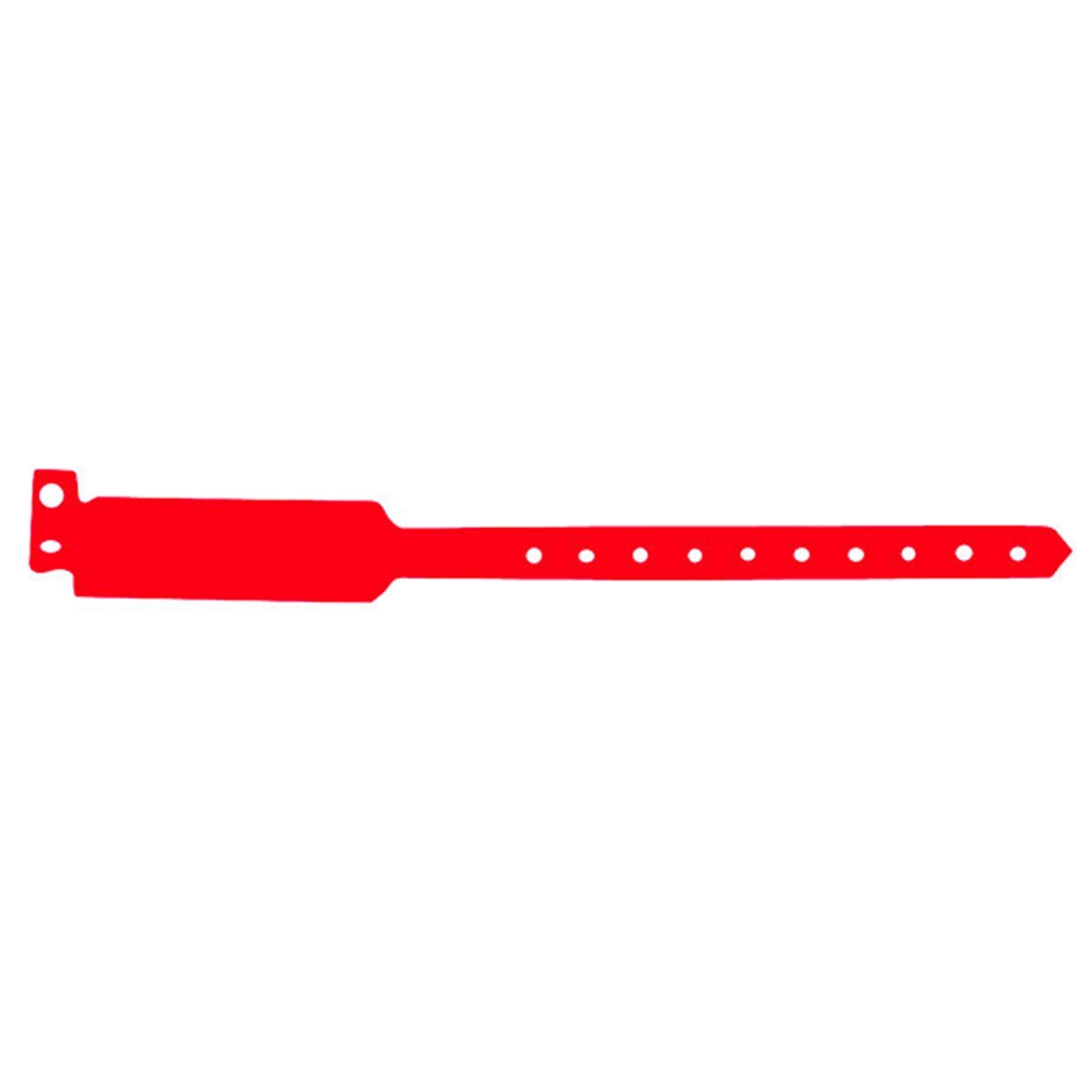Non Transferable Bracelets 25 Cm Red Pvc - 100 Units