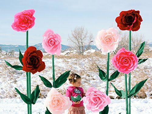 Giant free standing paper flower. Alice in wonderland photo props. Huge self-standing flower backdrop. Wedding paper rose. Shop window decor