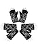 BBTO 3 Pairs 80s Lace Fingerless Gloves Costume Gloves for Christmas Accessory (Black)