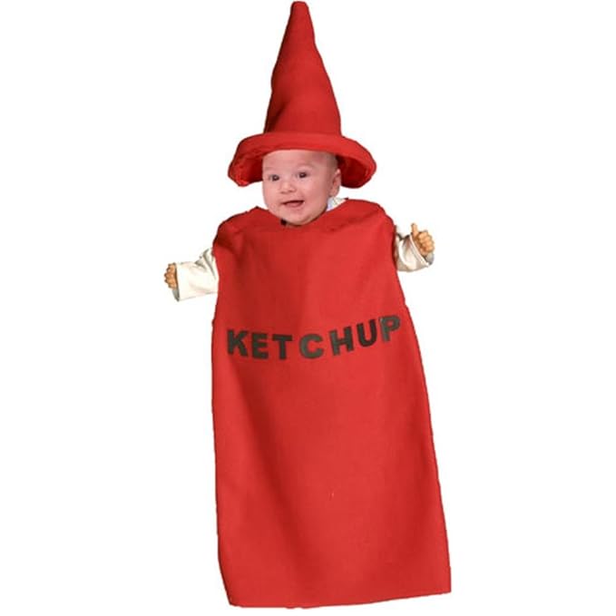 Funny Baby Ketchup Bottle Costume (612 Months) Clothing