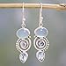 NOVICA Artisan Handcrafted Blue Chalcedony Earrings | Sterling Silver Birthstone Earrings | Dangle Earrings For Women | Sentimental Earrings For Women | Topaz Birthstone Earrings