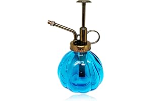 SENLIXIN Plant Mister Flower Water Spray Bottle Can Pot | Vintage Pumpkin Style Decorative Glass Plant Atomizer Watering Can Pot with Top Pump for Indoor Potted Plants Terrariums Flowers
