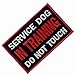 Service Dog in Training Do Not Touch Vests/Harnesses Emblem Embroidered Fastener Hook & Loop Patch