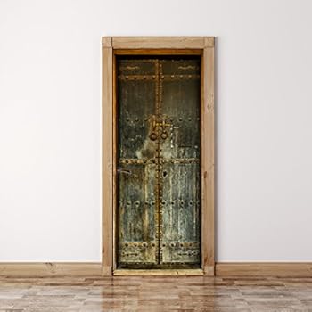 RoyalWallSkins Door Mural Wall Sticker China Style Door - Bubble Free Version, Semi-Glossy, Self Adhesive Peel & Stick Door Wrap (36 x 80)