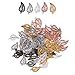 Yiotfandoll 75PCS Antique Hollow Filigree Leaf Charms Tree Leaves Alloy Pendants Beads Charms for DIY Jewelry Findings Making