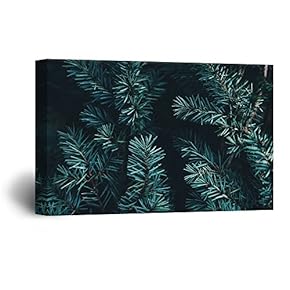 2 Panel Canvas Wall Art - Pine Forest Tree - Giclee Print Gallery Wrap Modern Home Art Ready to Hang - 12" x 18"