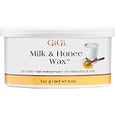 GiGi Milk &amp; Honee Soft Wax for Hair Removal Facial &amp; Body Cream 5oz | All Natural Formula Leaves Sensitive Skin Smooth, Stripping Fine to Medium Strands, Suited for Face &amp; Brow Waxing