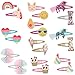 20 Pcs Hair Clips Animal Pattern Print Girls' Metal Snap Hair Clips Hair Barrettes hairpins Hair Accessories for Girl Teens Kids Babies Toddlers Women