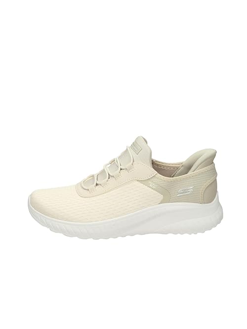 Skechers Women's Hands Free Slip-ins Bobs Squad Chaos-in Color Sneaker, Off White, 10